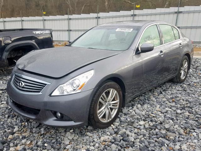 JN1DV6AP0CM812271 - 2012 INFINITI G25 BASE GRAY photo 2