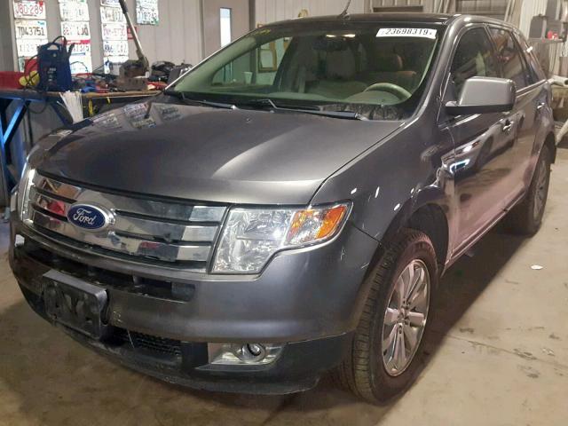 2FMDK3JC3ABB69186 - 2010 FORD EDGE SEL GRAY photo 2