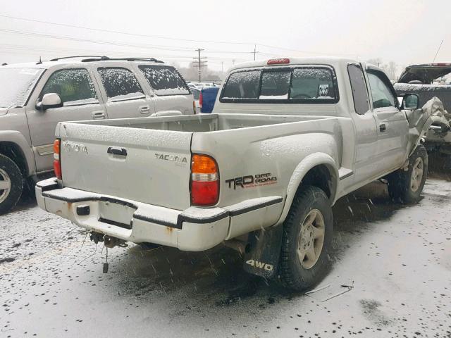 5TEWM72N61Z797405 - 2001 TOYOTA TACOMA XTR SILVER photo 4