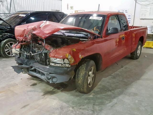 1B7GL22X6WS706351 - 1998 DODGE DAKOTA RED photo 2