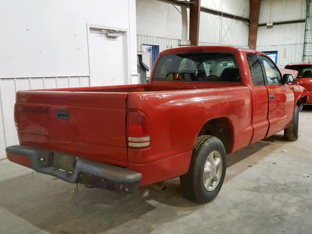 1B7GL22X6WS706351 - 1998 DODGE DAKOTA RED photo 4