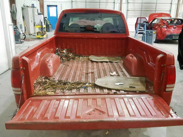 1B7GL22X6WS706351 - 1998 DODGE DAKOTA RED photo 6