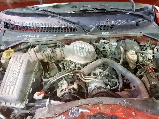 1B7GL22X6WS706351 - 1998 DODGE DAKOTA RED photo 7