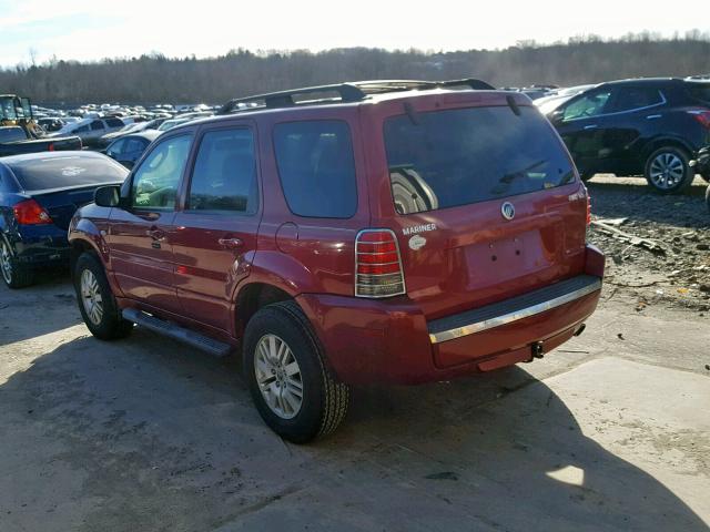 4M2CU57146KJ05631 - 2006 MERCURY MARINER RED photo 3