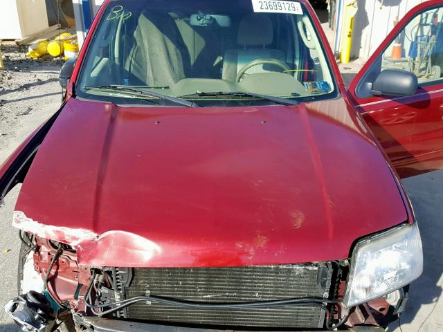 4M2CU57146KJ05631 - 2006 MERCURY MARINER RED photo 7