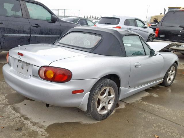 JM1NB3539Y0156408 - 2000 MAZDA MX-5 MIATA SILVER photo 4