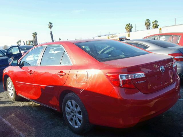 4T4BF1FKXDR296019 - 2013 TOYOTA CAMRY L 红色 照片 3