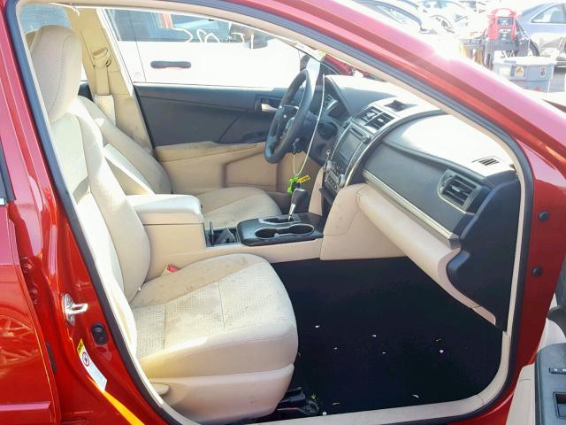 4T4BF1FKXDR296019 - 2013 TOYOTA CAMRY L 红色 照片 5