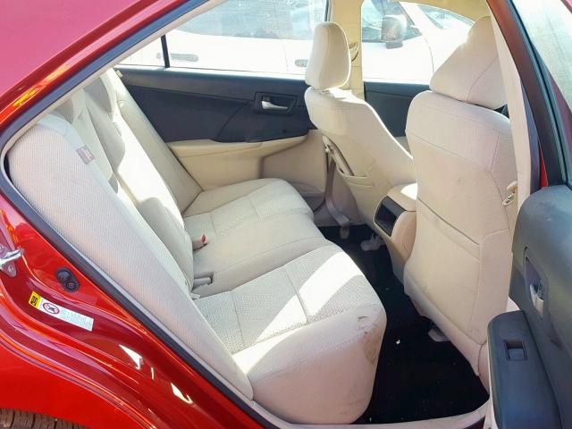 4T4BF1FKXDR296019 - 2013 TOYOTA CAMRY L 红色 照片 6