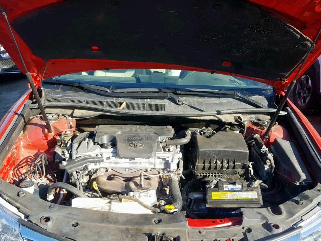 4T4BF1FKXDR296019 - 2013 TOYOTA CAMRY L 红色 照片 7