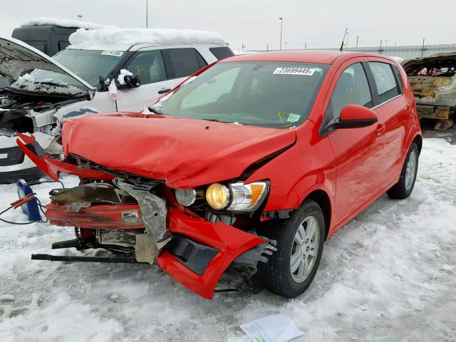 1G1JD6SH9E4209146 - 2014 CHEVROLET SONIC LT RED photo 2