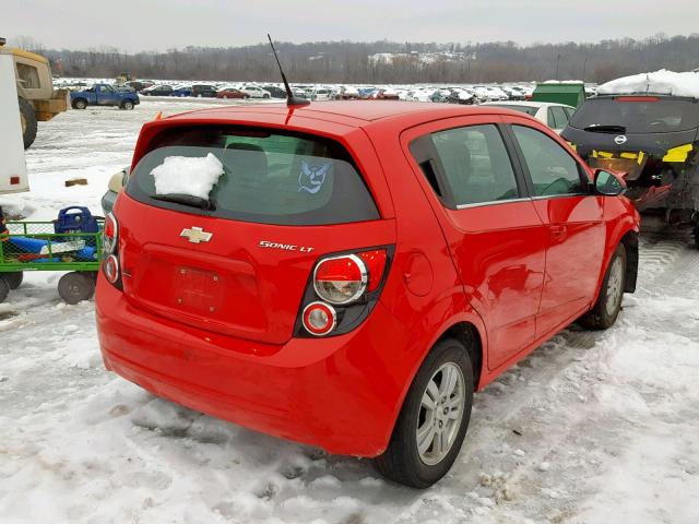 1G1JD6SH9E4209146 - 2014 CHEVROLET SONIC LT RED photo 4