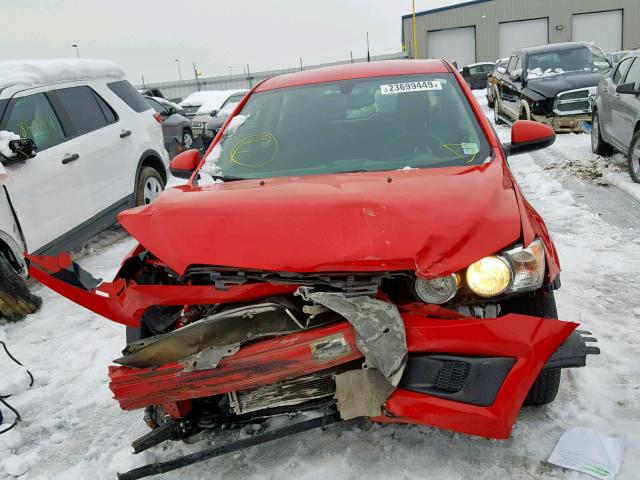 1G1JD6SH9E4209146 - 2014 CHEVROLET SONIC LT RED photo 9