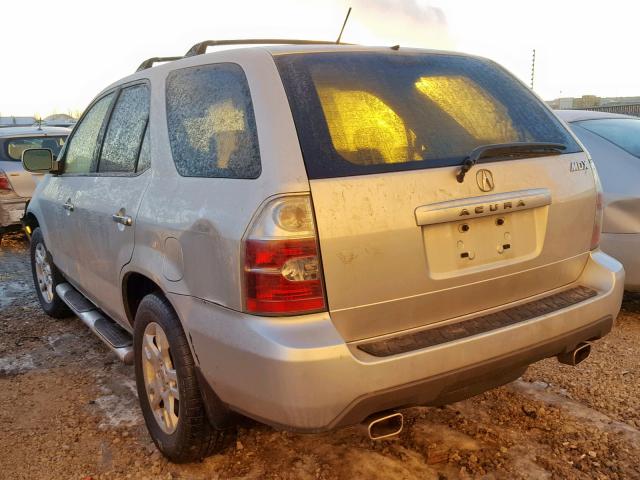 2HNYD18625H000083 - 2005 ACURA MDX TOURIN SILVER photo 3