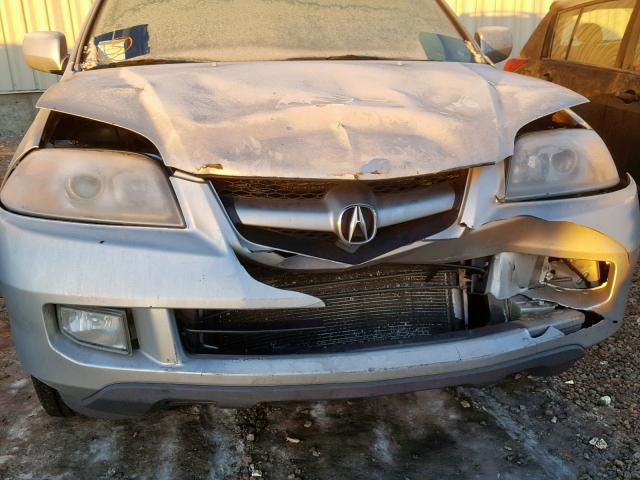 2HNYD18625H000083 - 2005 ACURA MDX TOURIN SILVER photo 9