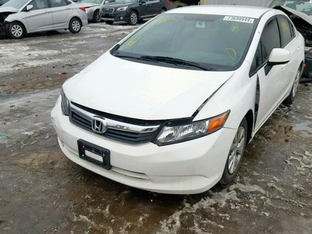 19XFB2F53CE065388 - 2012 HONDA CIVIC LX WHITE photo 2