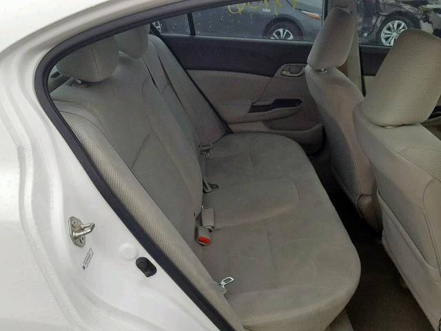 19XFB2F53CE065388 - 2012 HONDA CIVIC LX WHITE photo 6