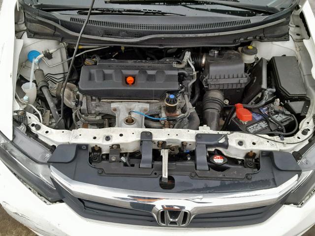 19XFB2F53CE065388 - 2012 HONDA CIVIC LX WHITE photo 7