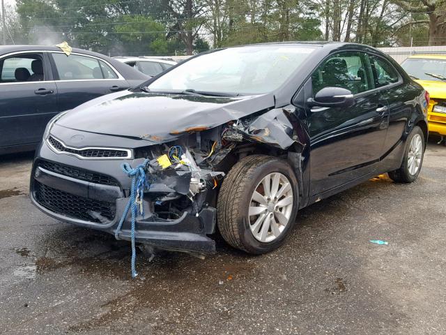 KNAFX6A89E5245304 - 2014 KIA FORTE EX BLACK photo 2