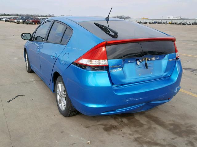 JHMZE2H76AS040870 - 2010 HONDA INSIGHT EX BLUE photo 3