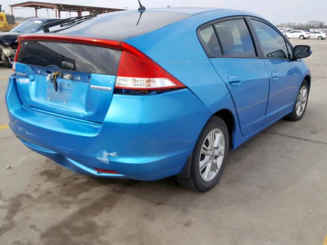 JHMZE2H76AS040870 - 2010 HONDA INSIGHT EX BLUE photo 4