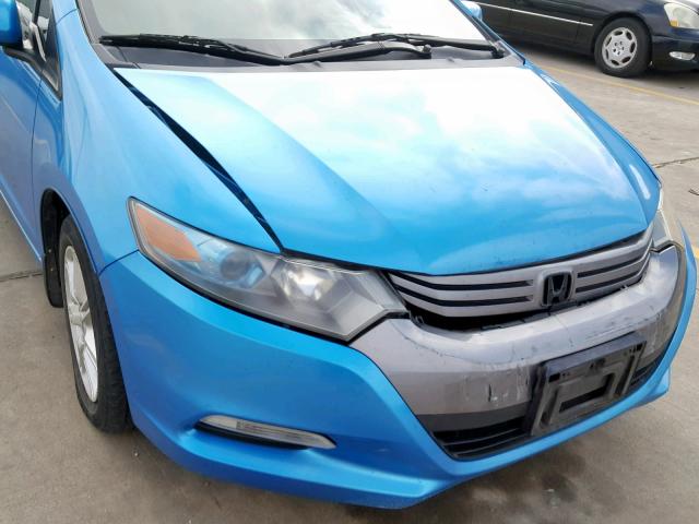 JHMZE2H76AS040870 - 2010 HONDA INSIGHT EX BLUE photo 9