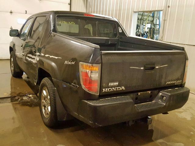 2HJYK16446H521333 - 2006 HONDA RIDGELINE BLACK photo 3