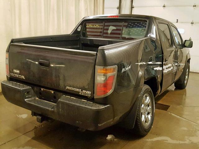 2HJYK16446H521333 - 2006 HONDA RIDGELINE BLACK photo 4