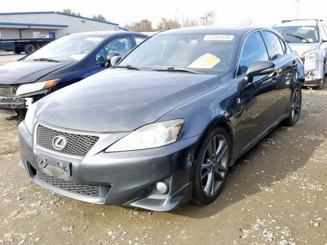 JTHBF5C28B5146698 - 2011 LEXUS IS 250 GRAY photo 2