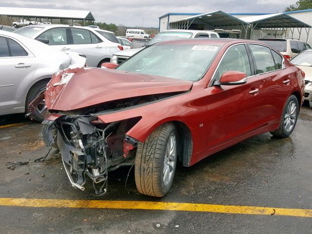 JN1BV7AP3EM673026 - 2014 INFINITI Q50 BASE RED photo 2