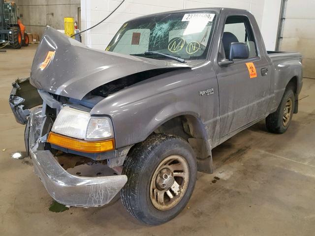 1FTYR10C2XPA54104 - 1999 FORD RANGER GRAY photo 2