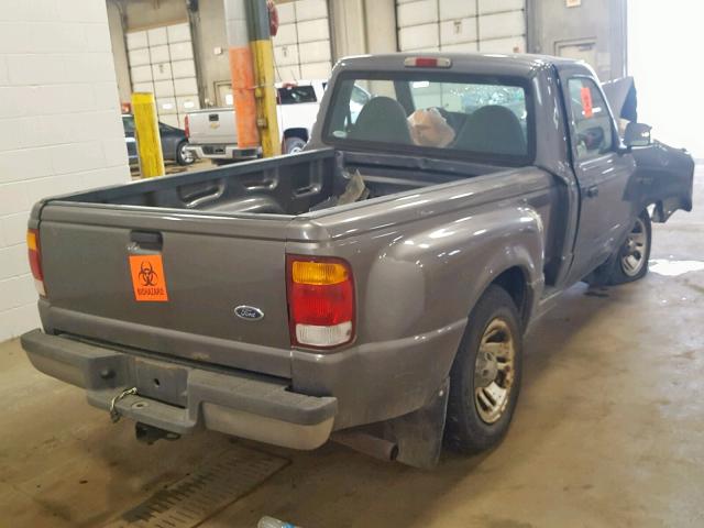 1FTYR10C2XPA54104 - 1999 FORD RANGER GRAY photo 4