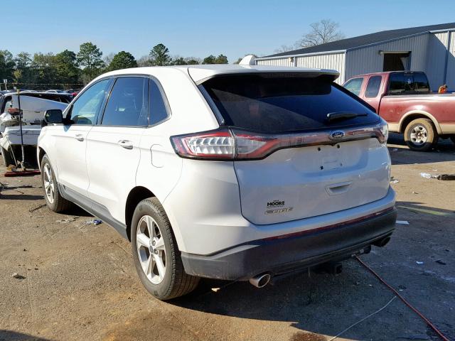 2FMTK3G82FBC17962 - 2015 FORD EDGE SE WHITE photo 3