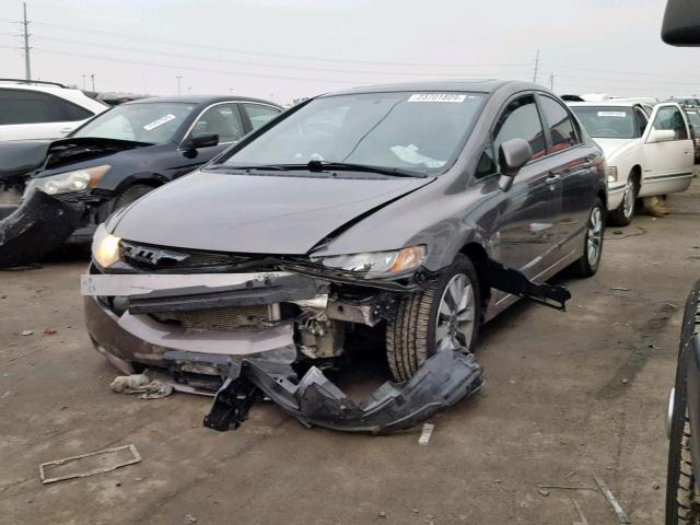 19XFA1F94AE009621 - 2010 HONDA CIVIC EXL GRAY photo 2