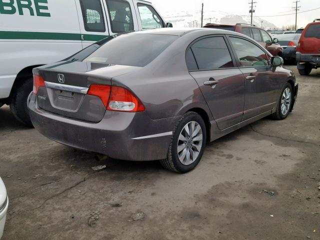 19XFA1F94AE009621 - 2010 HONDA CIVIC EXL GRAY photo 4