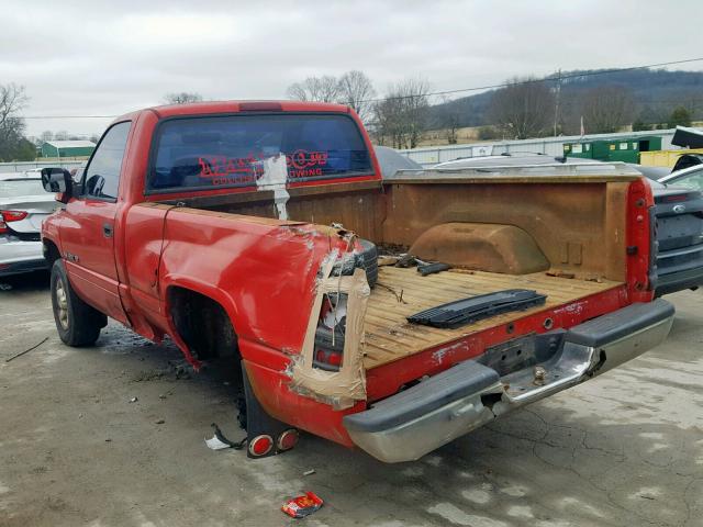 1B7HF16Z7VJ543523 - 1997 DODGE RAM 1500 RED photo 3