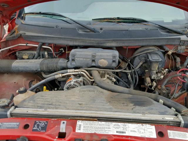 1B7HF16Z7VJ543523 - 1997 DODGE RAM 1500 RED photo 7