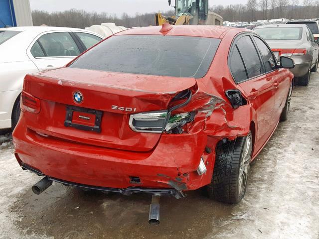 WBA8B7G53GNT95728 - 2016 BMW 340 XI RED photo 4