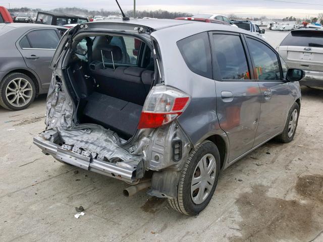 JHMGE8H28AS004869 - 2010 HONDA FIT GRAY photo 4