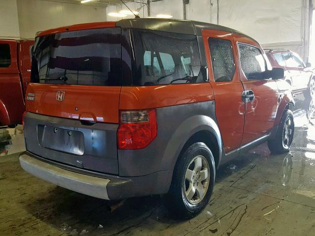 5J6YH285X3L023273 - 2003 HONDA ELEMENT EX ORANGE photo 4