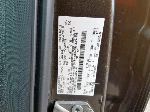 1FMCU0F74GUB04186 - 2016 FORD ESCAPE S SILVER photo 10