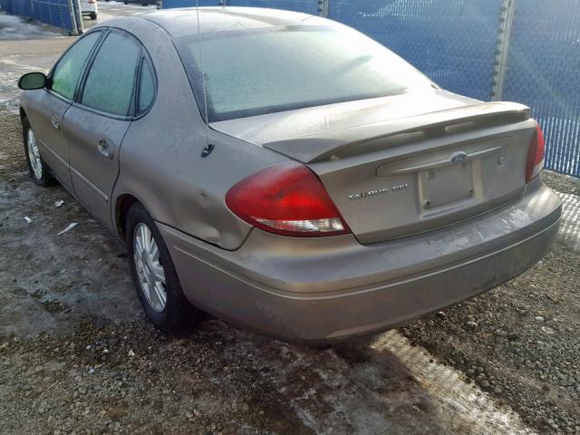 1FAFP56U47A212617 - 2007 FORD TAURUS SEL BEIGE photo 3