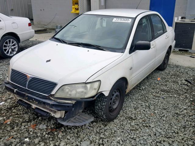 JA3AJ26E03U016937 - 2003 MITSUBISHI LANCER ES WHITE photo 2