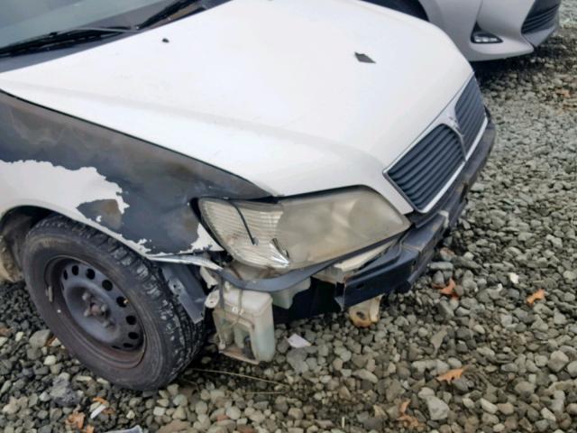 JA3AJ26E03U016937 - 2003 MITSUBISHI LANCER ES WHITE photo 9