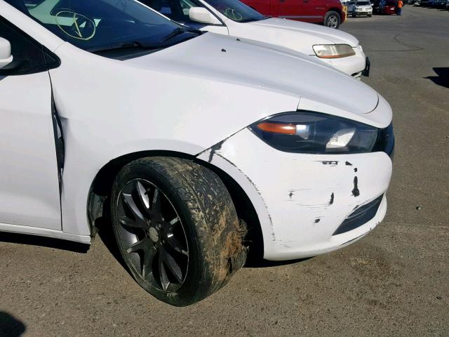 1C3CDFAA9FD421183 - 2015 DODGE DART SE თეთრი ფოტო 9