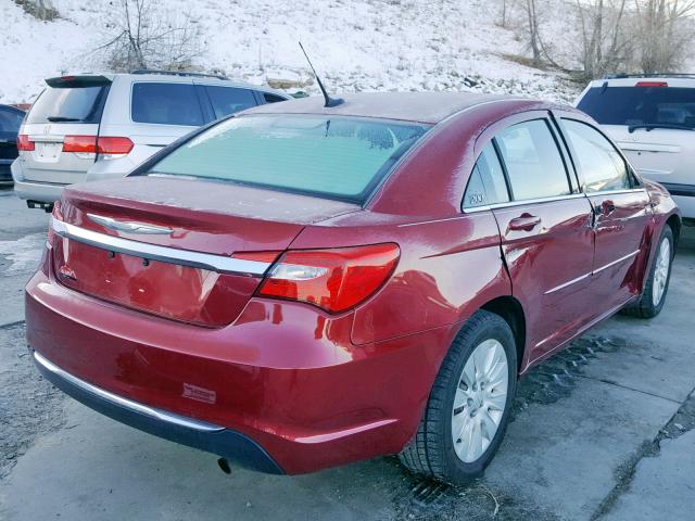 1C3BC4FB4BN538372 - 2011 CHRYSLER 200 LX RED photo 4