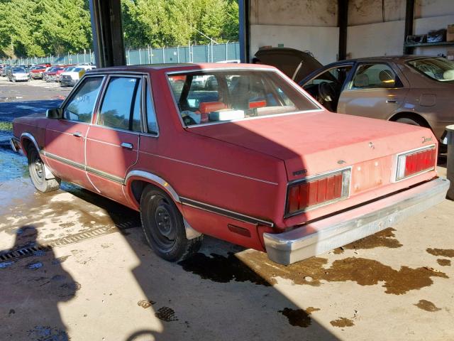 1FABP21B0BK158240 - 1981 FORD FAIRMONT RED photo 3