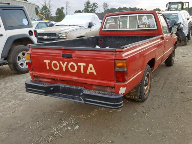 JT4RN55D6F0130603 - 1985 TOYOTA PICKUP 1/2 RED photo 4