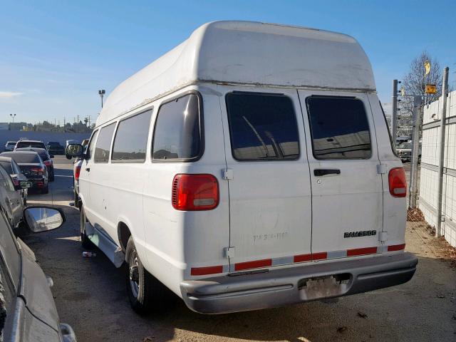 2B7KB31Y32K107859 - 2002 DODGE RAM VAN B3 WHITE photo 3