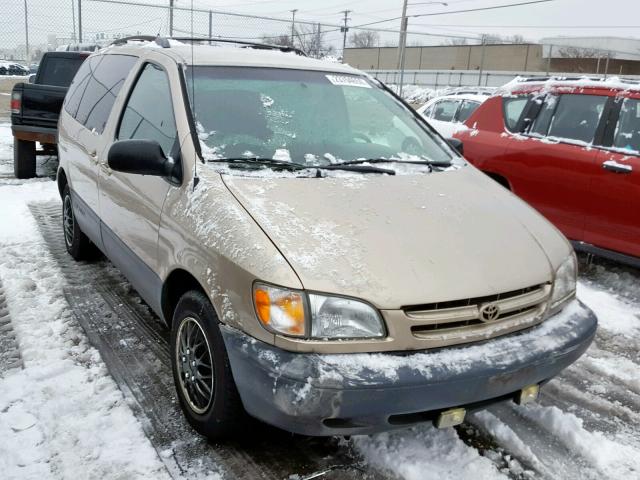 4T3ZF13C9YU304243 - 2000 TOYOTA SIENNA LE GOLD photo 1